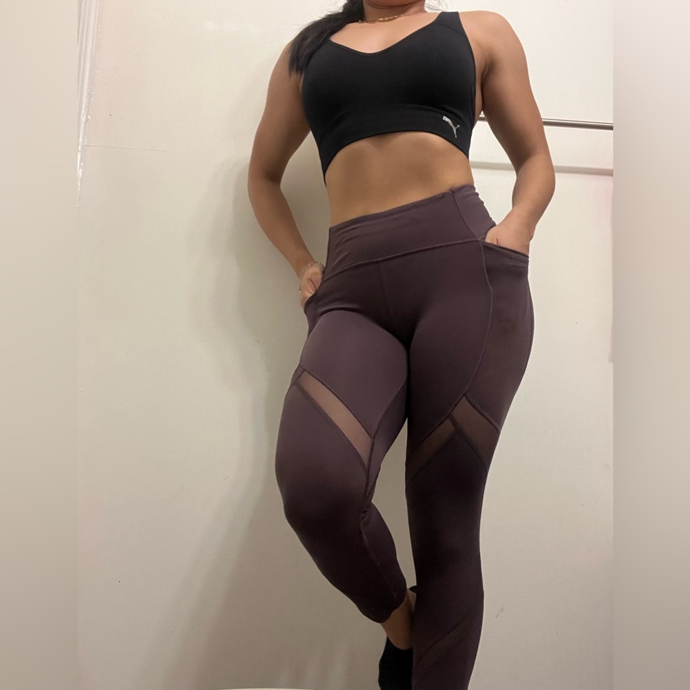 lululemon athletica Deep Purple Mesh Leggings
